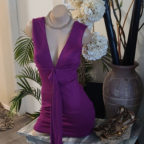 NEW LULUS SUMMER PINK TIE  DRESS  BEAUTIFUL XS - Picture 2 of 16